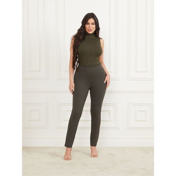 Marciano by Guess Jane Ponte Leggings Olive Branch - US 6/EU 42 - Picture 1 of 12
